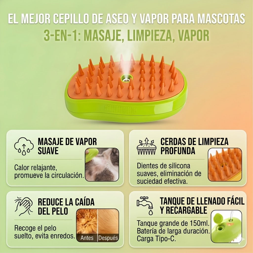 Cepillo a Vapor Multifuncional